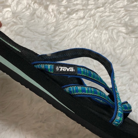 Teva Olowahu Blue Mush Sandal Sz 5 - Picture 5 of 9